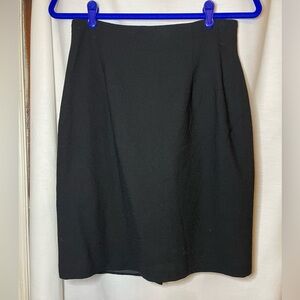 Vintage Rina Rossi Black Lined Pencil Skirt w/ Back Zipper Size 10